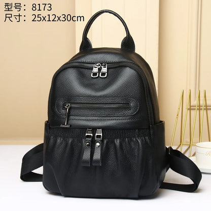 Genuine Leather Women's Mini Backpack – Rivet Detail