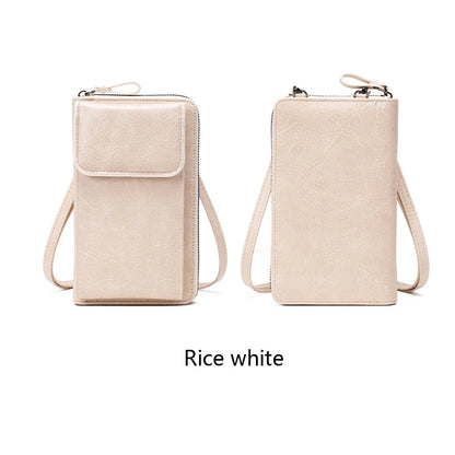 Crossbody Phone Bag – PU Leather Multi-Functional Retro Shoulder Bag