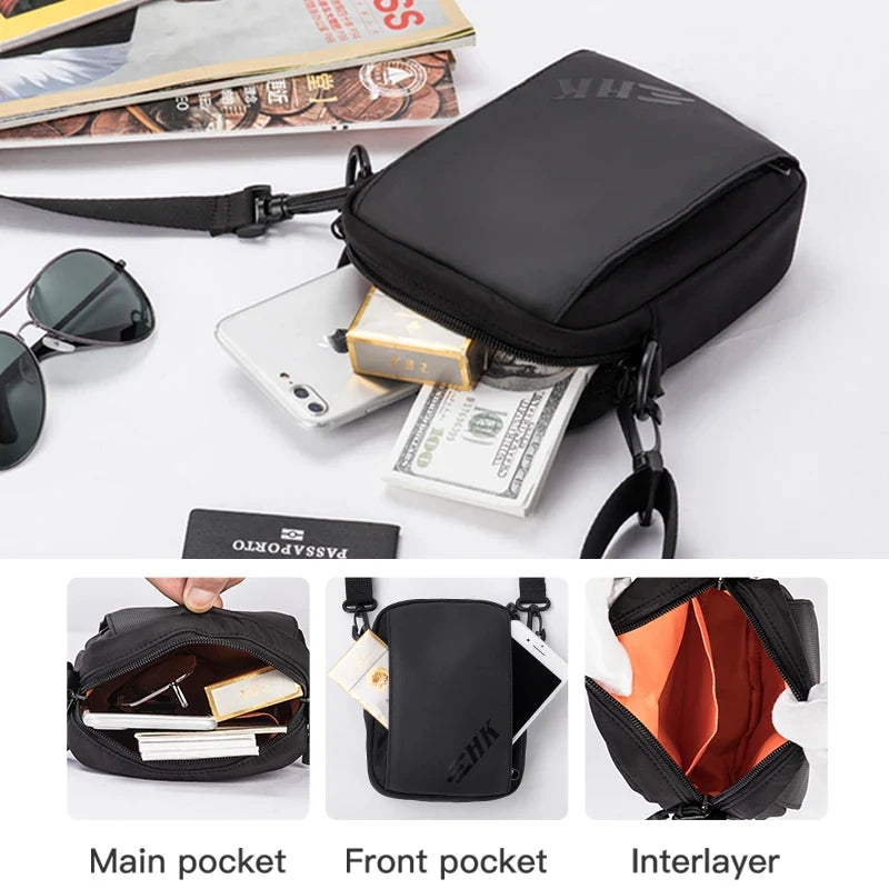 Small Crossbody Bag for Men – Waterproof Mini Shoulder Sling Bag for Phone & Wallet
