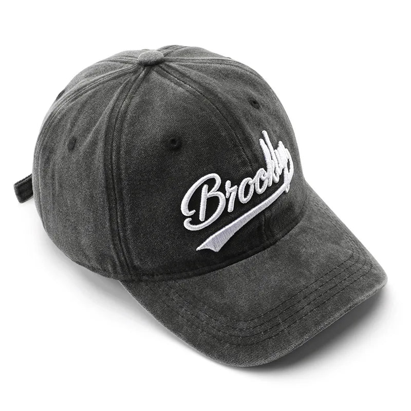 Vintage Washed Baseball Cap – City Embroidery Unisex Dad Hat