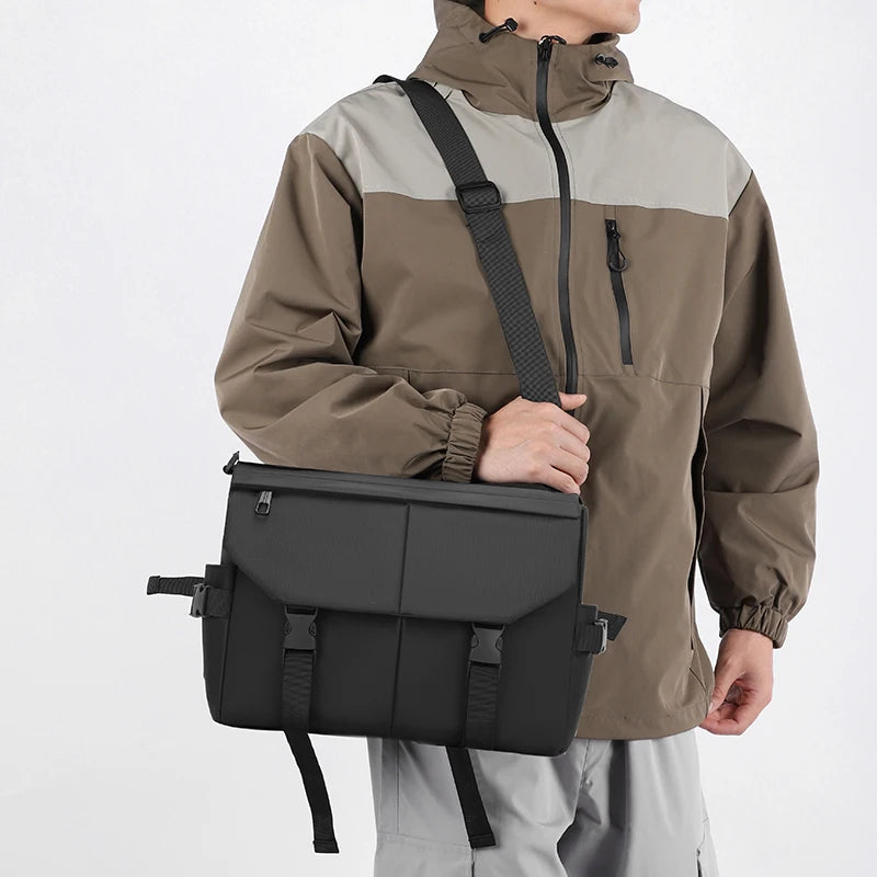 Men's Multi-Compartment Oxford Crossbody Shoulder Bag