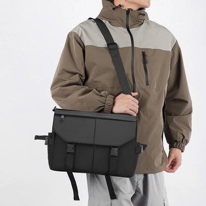 Men's Multi-Compartment Oxford Crossbody Shoulder Bag