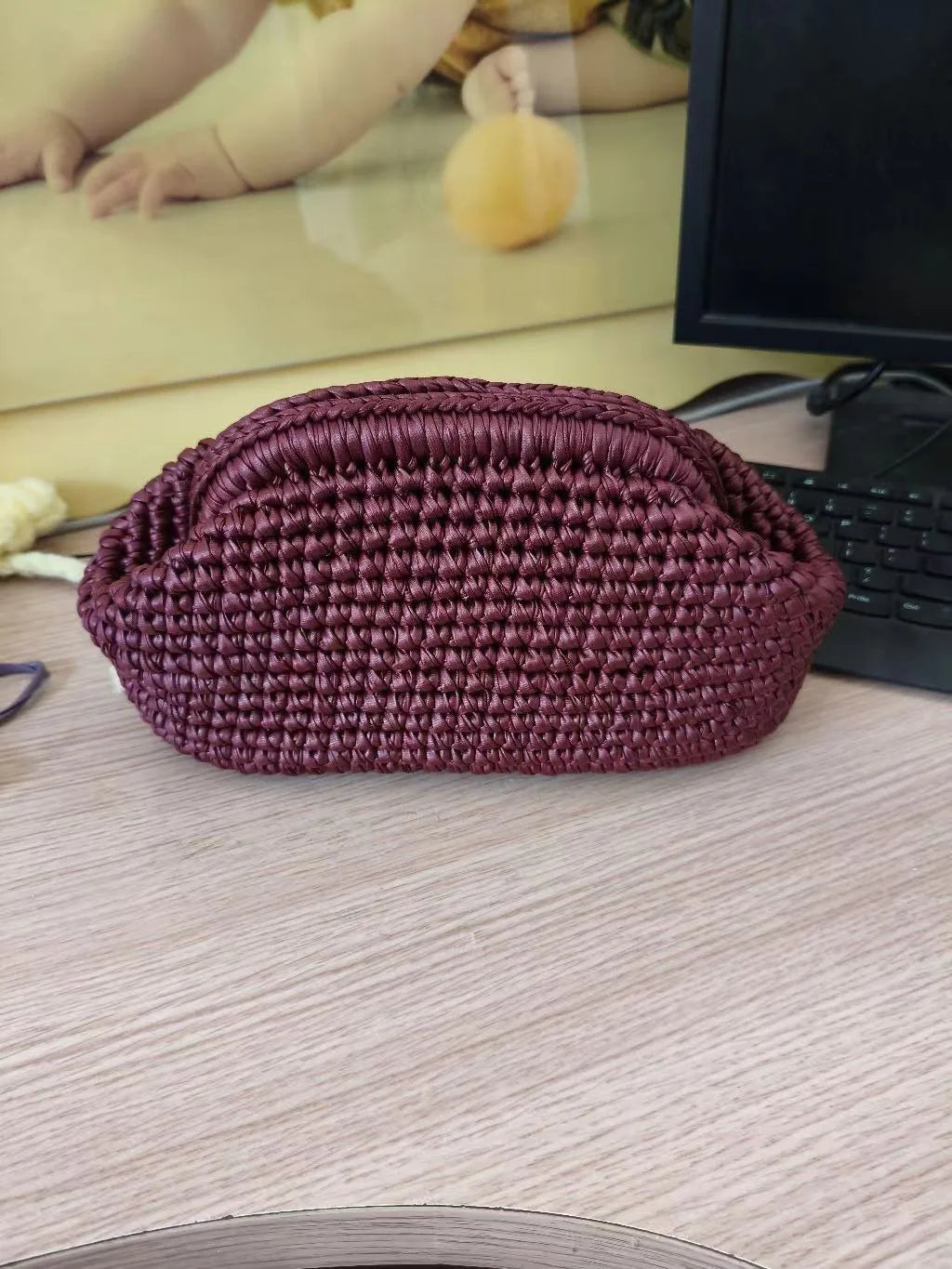 Handmade Crochet Clutch Bag – Woven Evening Purse