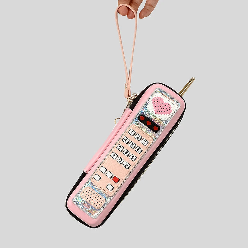 Creative Telephone Design Women Handbags Personality Funny Clutch Bag Girls Cute Small Box Phone