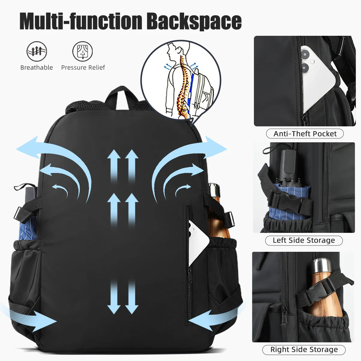 Girls School Backpack Large Capacity Lightweight 15.6" Laptop Bag
