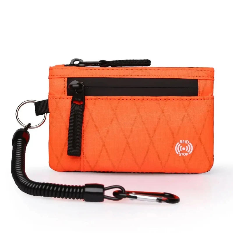 RFID Blocking Slim Wallet – Tactical Nylon Zipper Card Holder