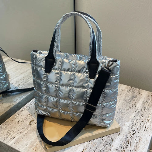 Quilted Puffy Tote Bag for Women – Large Capacity Crossbody