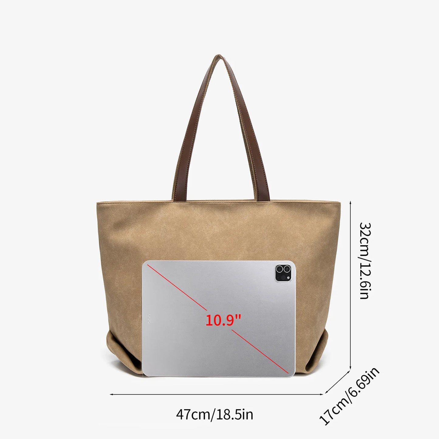 Large Capacity Women's Tote Shoulder Bag for Work & School