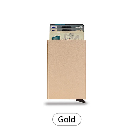 RFID Blocking Aluminum Card Holder with Auto Pop-Up