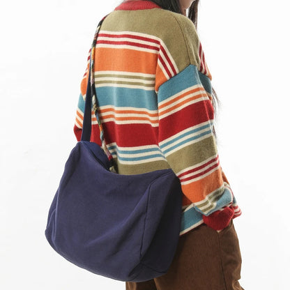 Large Capacity Canvas Tote Bag – Women's Shoulder & Crossbody Handbag
