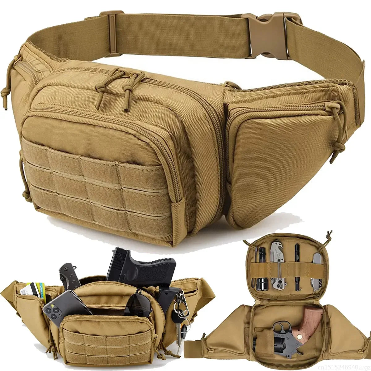 Tactical Waist Pack – Multi-Pocket Fanny Pack for Hiking & Cycling