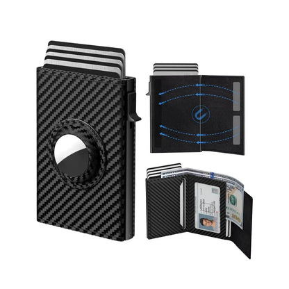 AirTag Wallet RFID Blocking Pop-Up Card Holder for Men