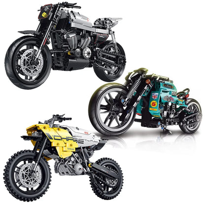 Motorcycle Building Blocks Set – 431pcs Chopper MOC Model Toy