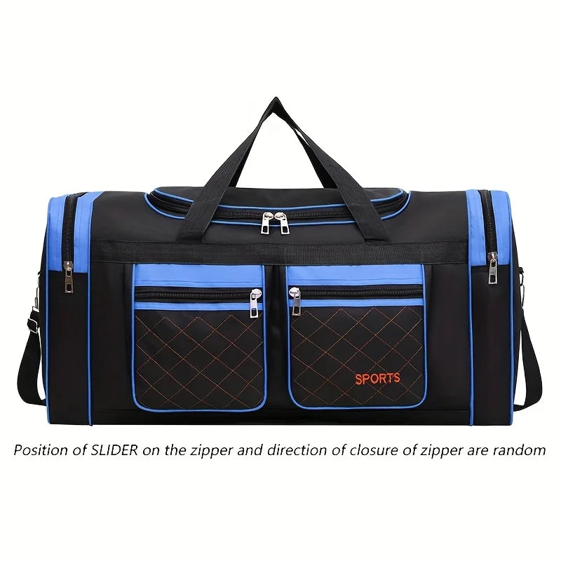Large Capacity Sports Duffel Bag with Multiple Pockets for Travel & Gym