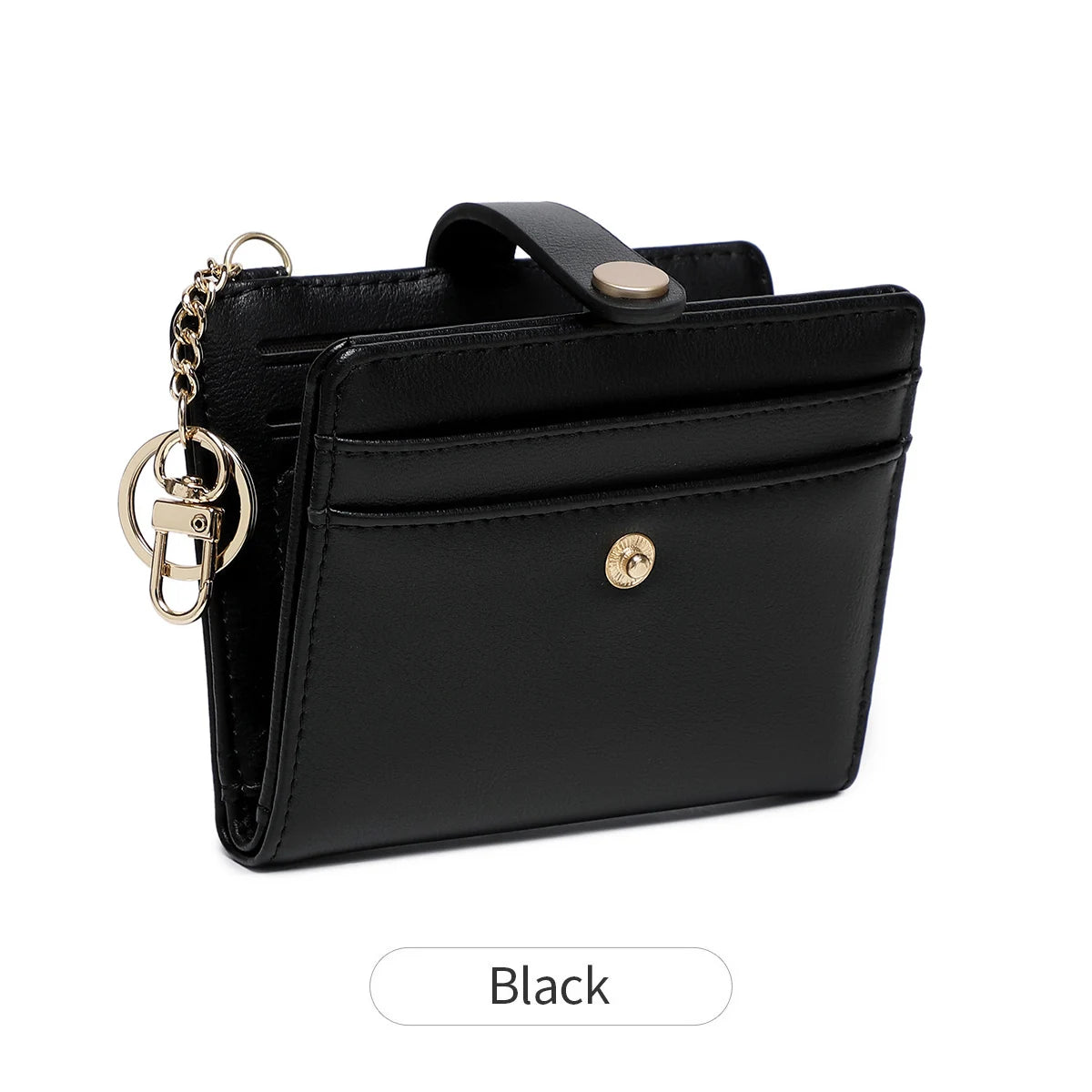 RFID Blocking Slim Bifold Card Wallet with Keychain – Women