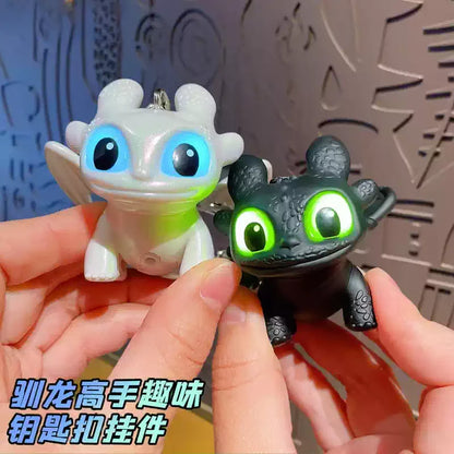 Toothless Dragon Keychain – Movable Wings & Glowing Eyes