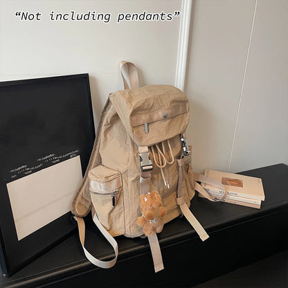 Minimalist Multi-Pocket Backpack with Flip Flap – Large Capacity