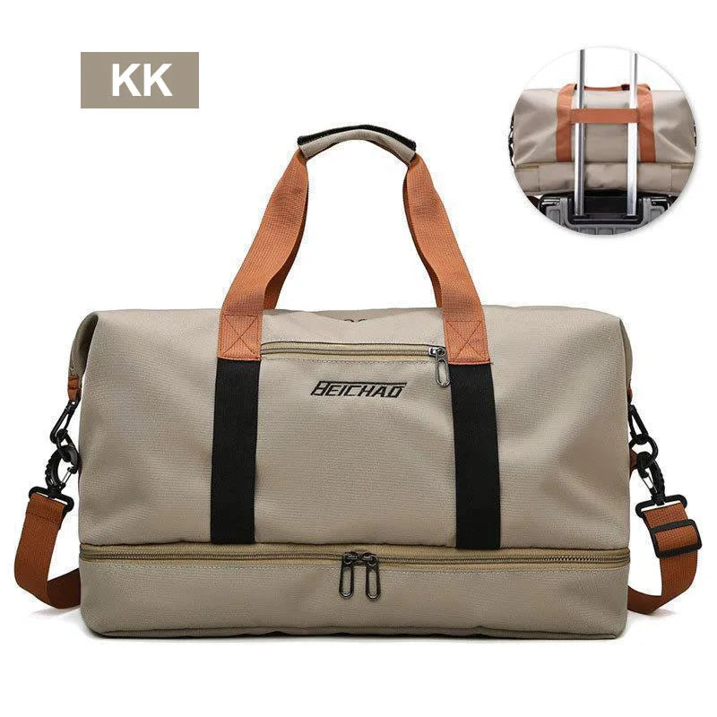 Travel Gym Duffle Bag – Waterproof Weekender with Shoe Compartment