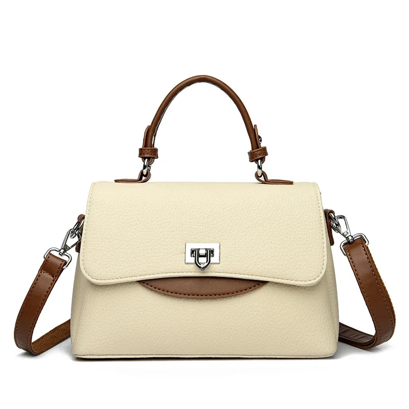 Women's Leather Crossbody Bag – Large Capacity Shoulder Handbag