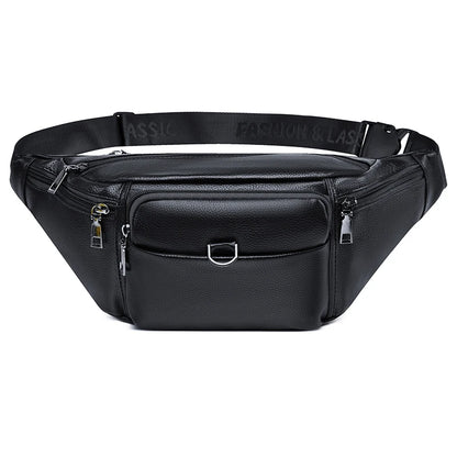 Men's Leather Fanny Pack Waist Bag – Retro Sling Chest Bum Bag