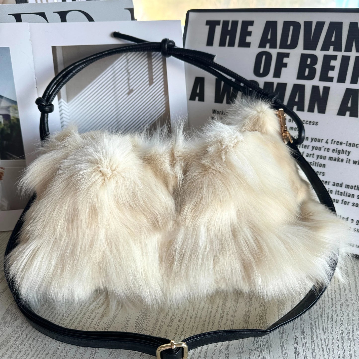 Faux Fur Shoulder Bag — Luxury Tote & Clutch Purse for Women