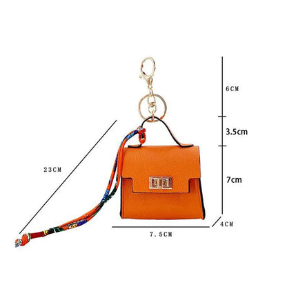 Mini Coin Purse Keychain – Luxury Leather Bag Charm Wallet