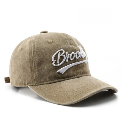 Vintage Washed Baseball Cap – City Embroidery Unisex Dad Hat
