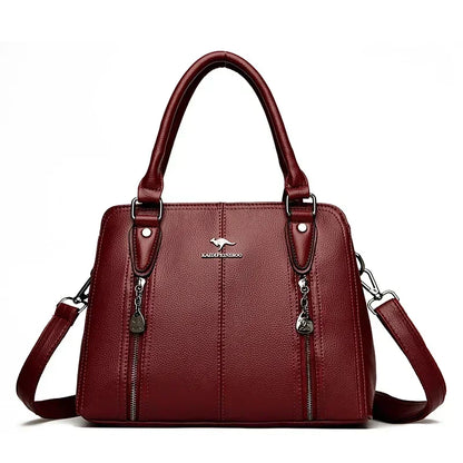 Leather Tote Shoulder Bag for Women – Large Crossbody Handbag