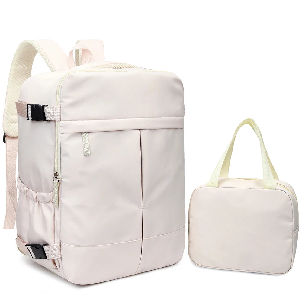 Carry-On Backpack & Tote Bag Set – 2-Piece Large Capacity Travel Luggage