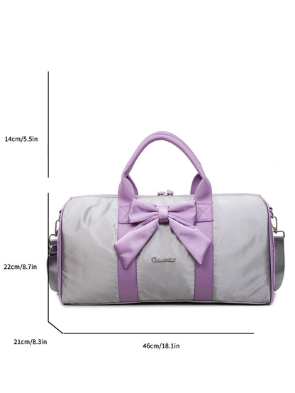 Women's Bow Duffle Bag – Gym, Travel & Weekend Shoulder Bag