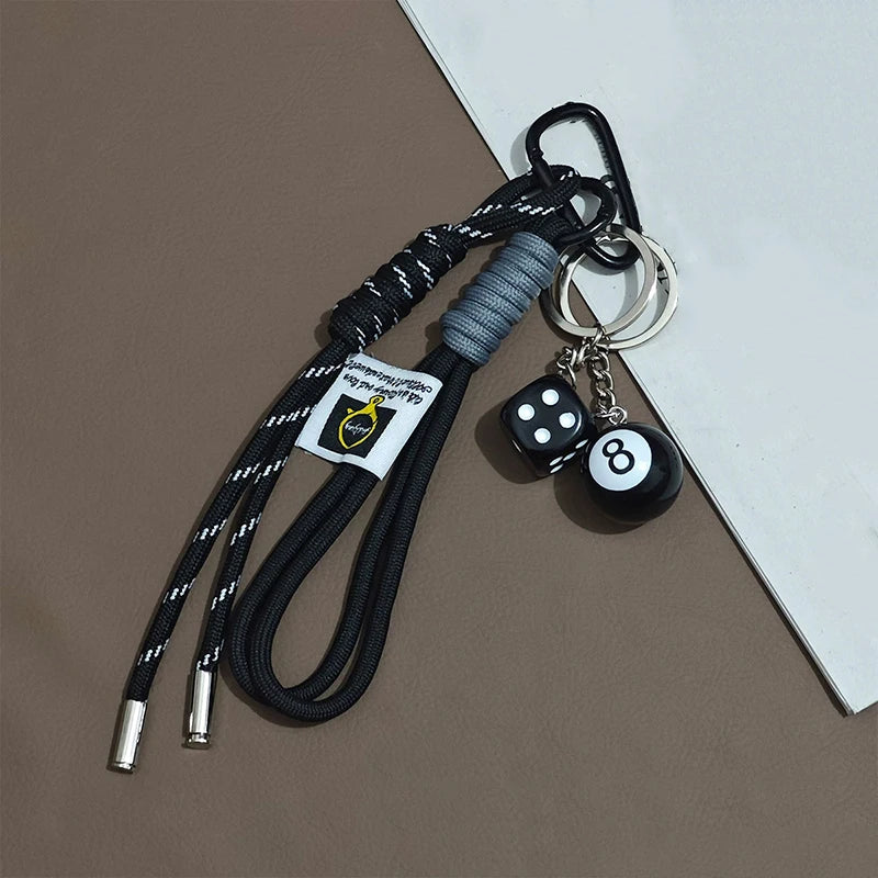 Baseball Keychain – Sports Braided Rope Bag Charm & Car Ornament