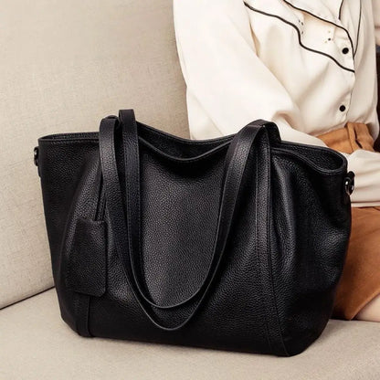 Genuine Leather Large Tote Bag for Women – Luxury Shoulder Handbag