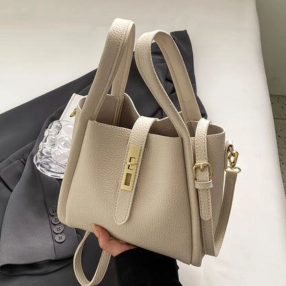 Crossbody Bag - Retro Solid Color Multifunctional Handbag