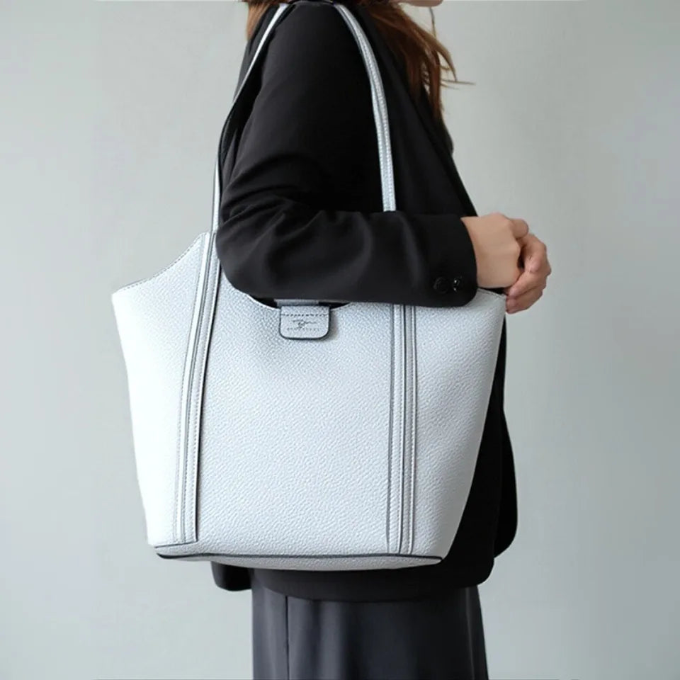 Women's Soft Leather Tote Bag – Luxury Shoulder Handbag
