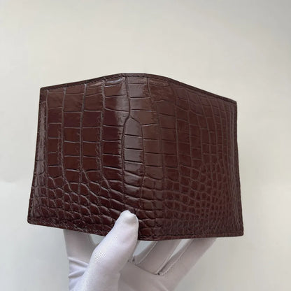 Men's Genuine Crocodile Leather Bifold Wallet
