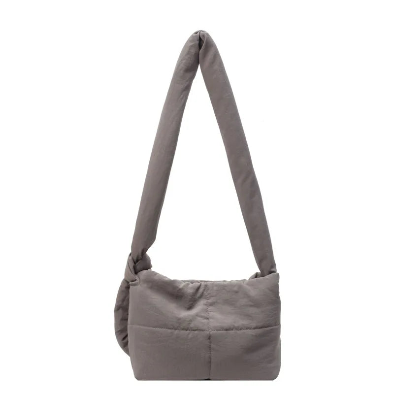 Puffy Down Cotton Padded Shoulder Bag Large Capacity
