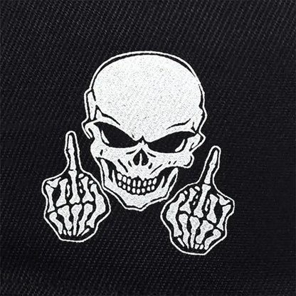 Skeleton Skull Embroidery Hip-Hop Baseball Cap – Unisex Adjustable Snapback
