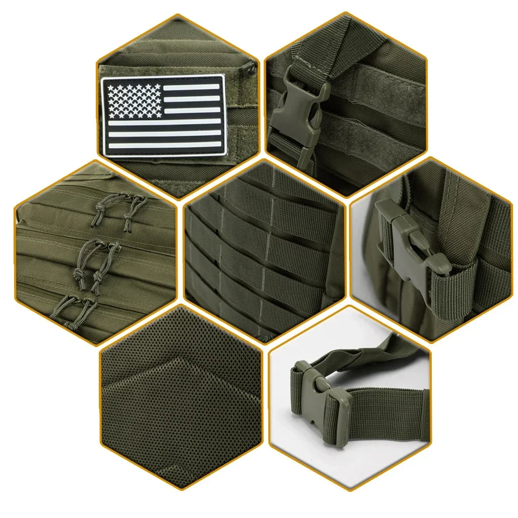 45L Large Tactical Backpack – 3-Day MOLLE Rucksack for Hiking & Camping