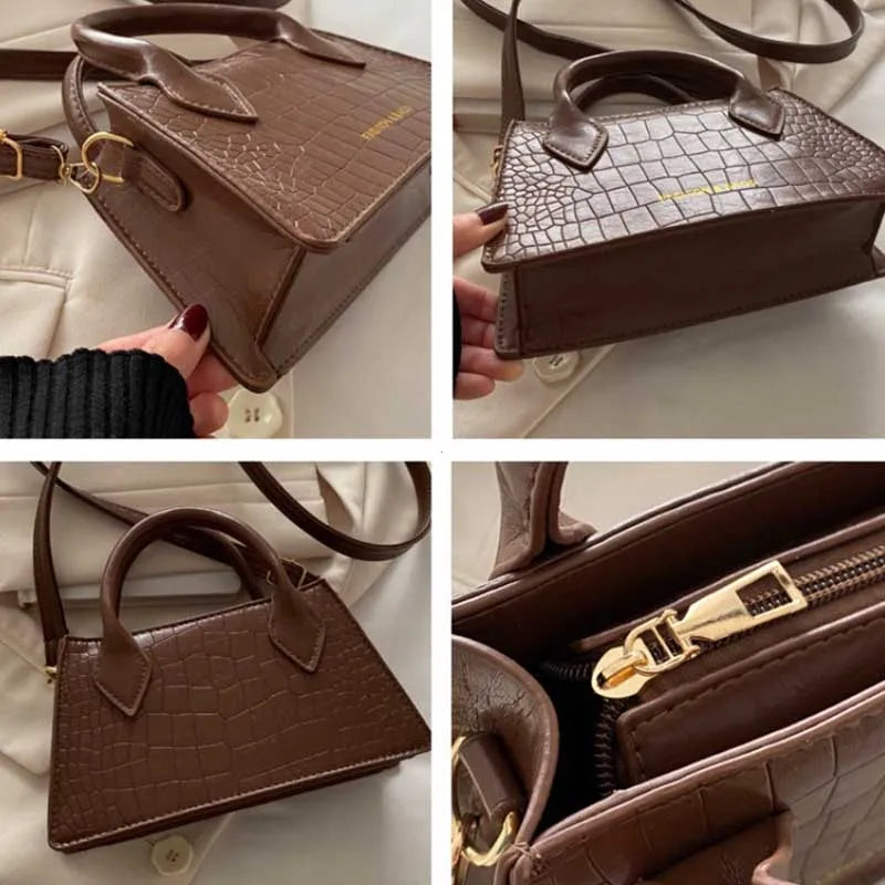 Small Crossbody Bag Elegant Croc-Texture Women's Mini Handbag