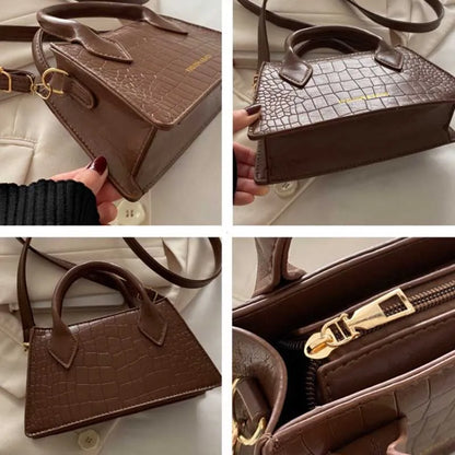 Small Crossbody Bag Elegant Croc-Texture Women's Mini Handbag