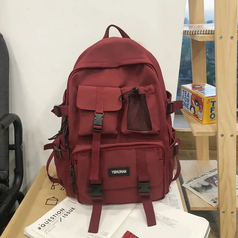 Canvas School Backpack – Laptop Bag for Teen Boys & Girls