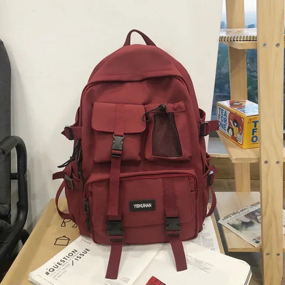Canvas School Backpack – Laptop Bag for Teen Boys & Girls