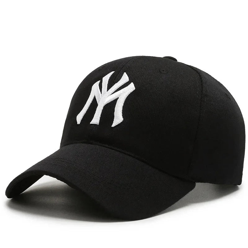 Korean 3D Embroidered Letter Baseball Cap – Hard Top Structured Hat