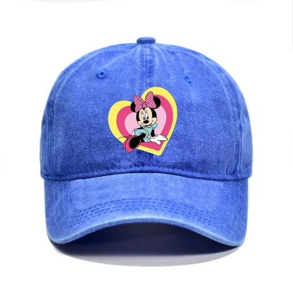 Cartoon Print Washed Baseball Cap – Unisex Vintage Snapback Hat