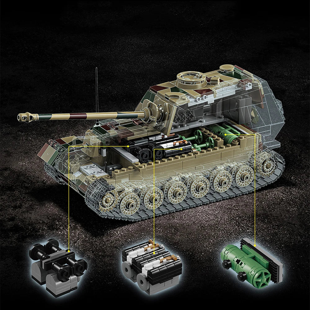 King Tiger Heavy Tank Building Blocks Set – WWII Military Model