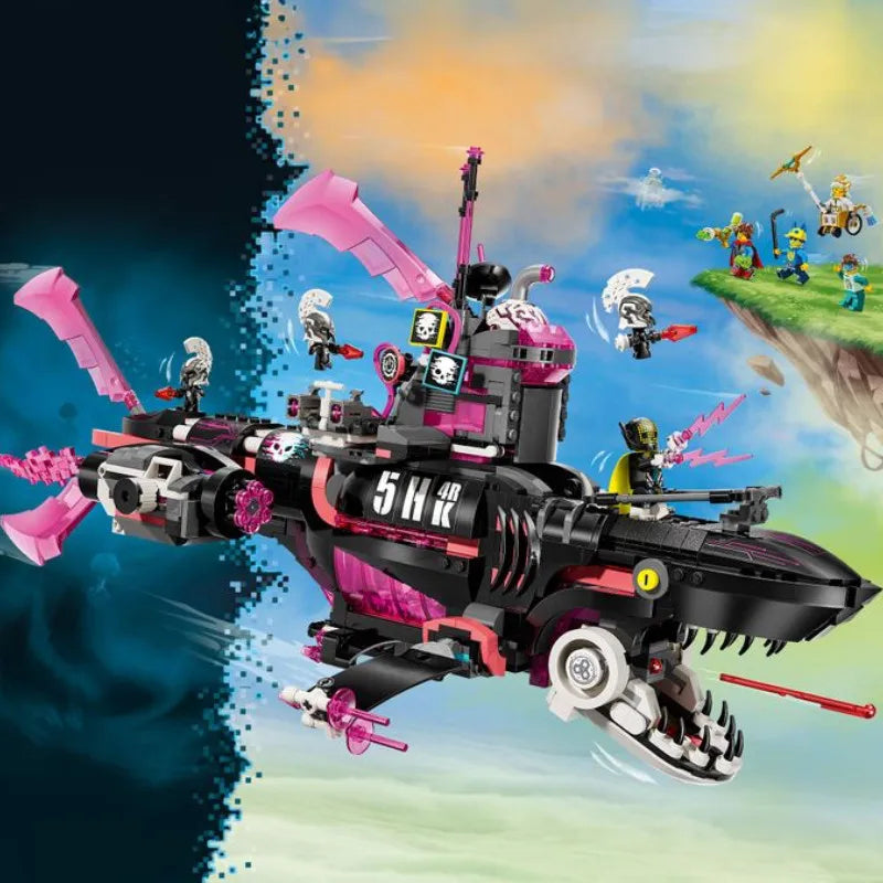 LEGO DREAMZzz 71500 Nightmare Shark Submarine – 1413-Piece 2-in-1 Building Set