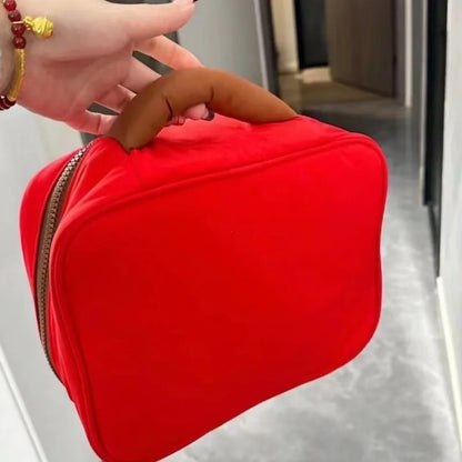 Cartoon Apple Pattern Makeup Bag Women Travel Storage Pounch Cosmetics Toiletry Female S Handbag