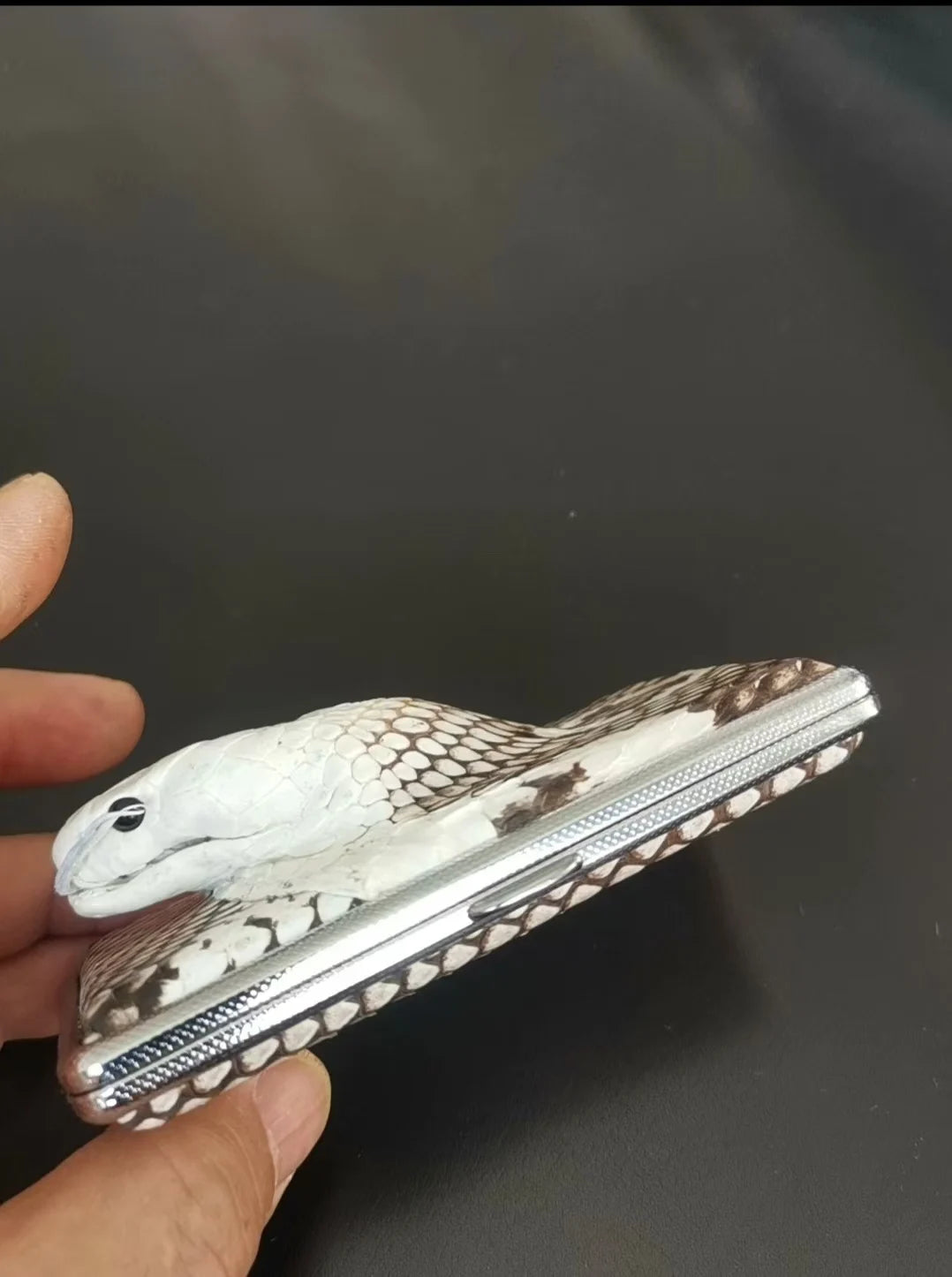 Python Snake Skin Cigarette Case – Genuine Leather Ultra-Thin Holder