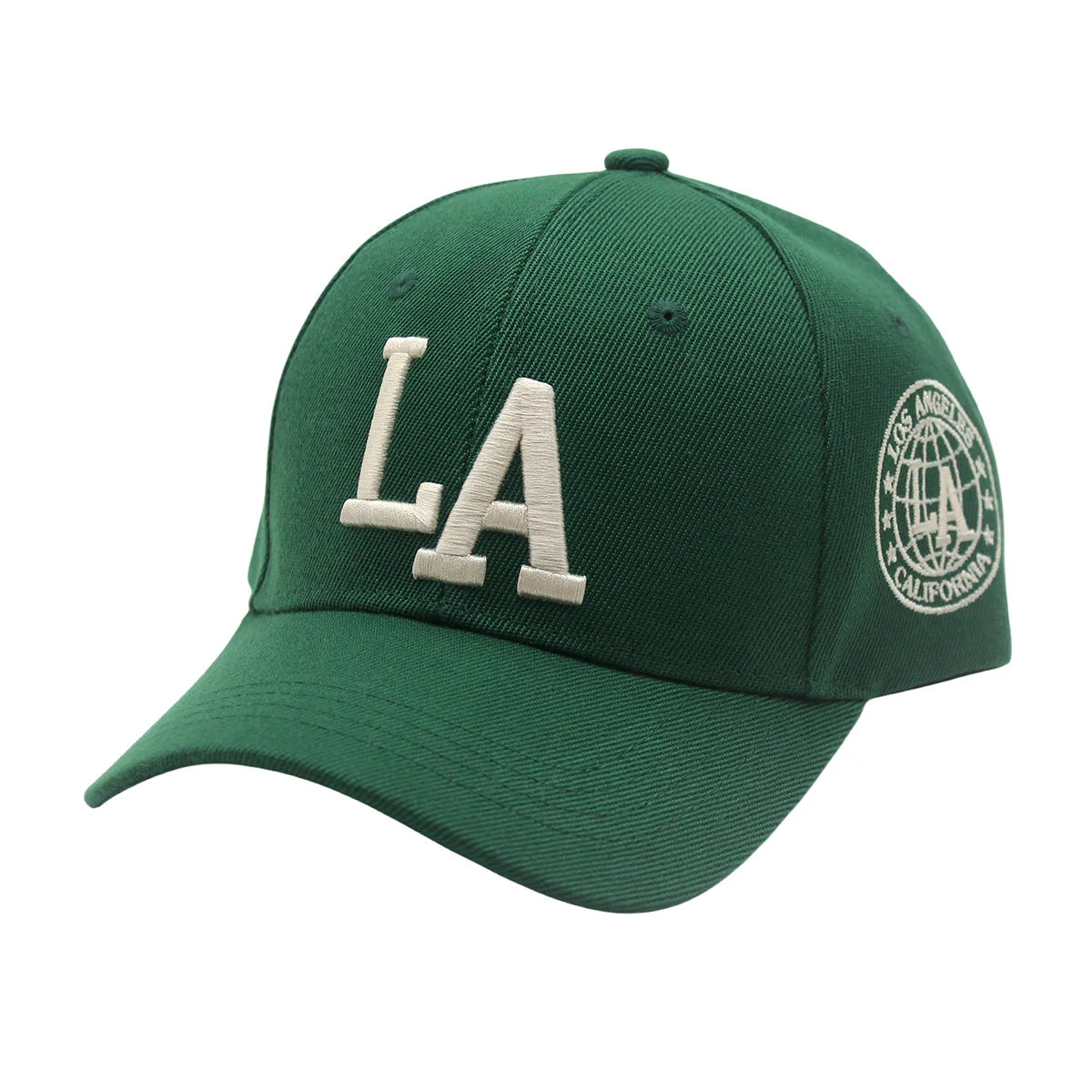LA Rose Embroidery Baseball Cap – Adjustable Snapback Hat for Men & Women