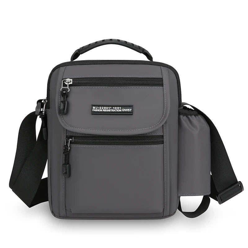 Men's Crossbody Shoulder Bag with Bottle Pocket